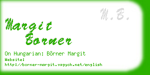 margit borner business card